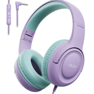 Acer Kids Headphones Wired for School 85/94dB Volume Limiter Foldable Stereo Sound Headset for Kids Learning Tablet IPad PC