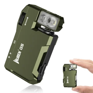 Rechargeable EDC Flashlight, 400 Lumens Dual Light Sources Mini Flashlight with RGB Light, Portable Pocket Flashlights
